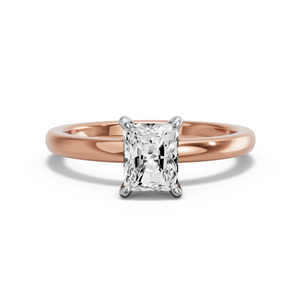 Image for Radiant Hidden Halo Ring with Solitaire band