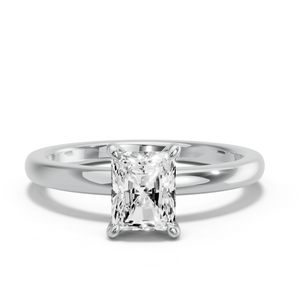 Image for Radiant Hidden Halo Ring with Solitaire band