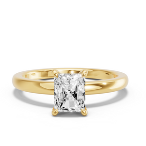 Image for Radiant Hidden Halo Ring with Solitaire band