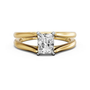 Image for Radiant Hidden Halo Ring with Split Ring Solitaire band