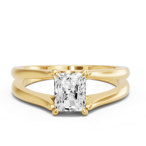 Image for Radiant Hidden Halo Ring with Split Ring Solitaire band