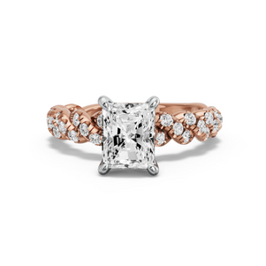 Image for Radiant Hidden Halo Ring with Twist Pave band