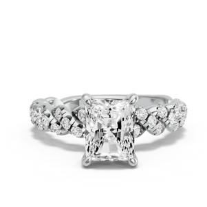 Image for Radiant Hidden Halo Ring with Twist Pave band