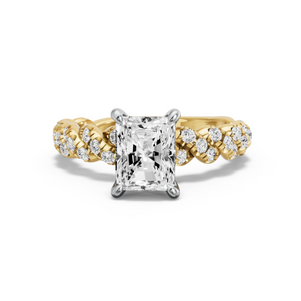 Image for Radiant Hidden Halo Ring with Twist Pave band