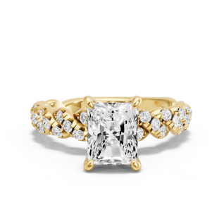 Image for Radiant Hidden Halo Ring with Twist Pave band