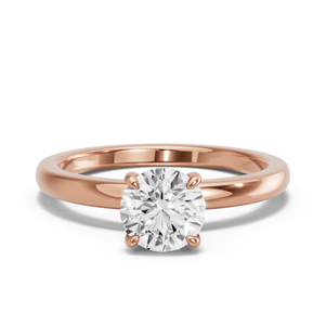 Image for Round Hidden Halo Ring with Solitaire band