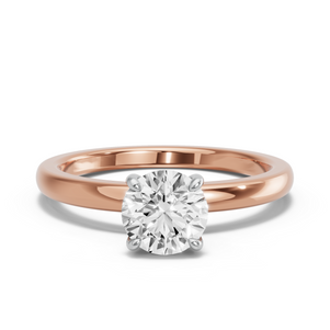 Image for Round Hidden Halo Ring with Solitaire band