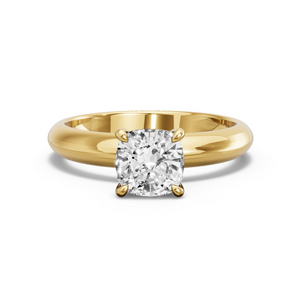 Image for Cushion Hidden Halo Ring with Knife Edge Solitaire band