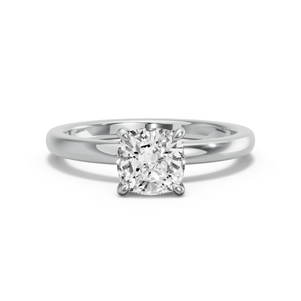 Image for Cushion Hidden Halo Ring with Solitaire band