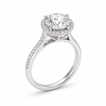 White Gold Halo Diamond Ring