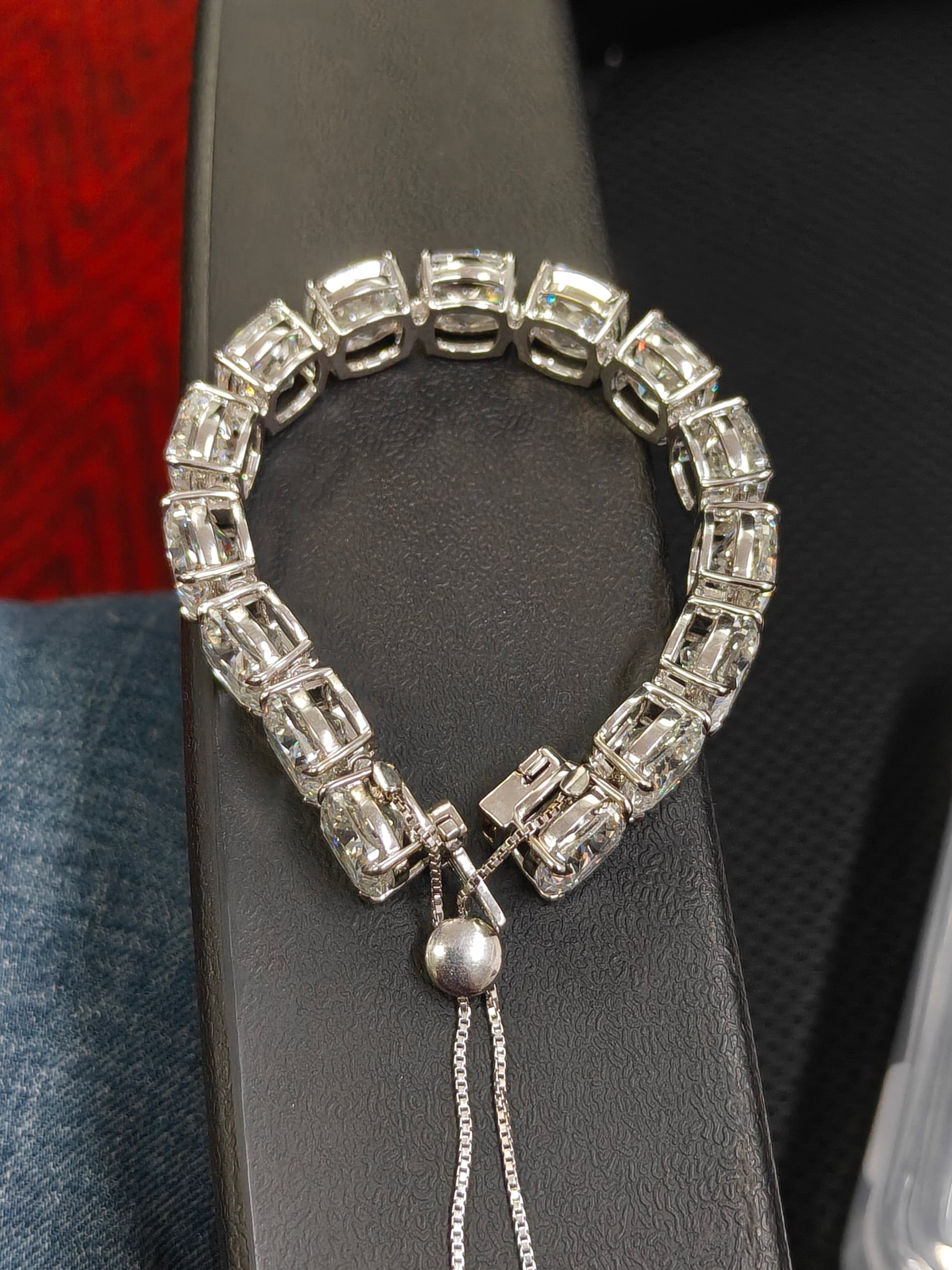 Custom order - Lab Grown Diamond Tennis Bracelet in 14K White Gold (6.5 inches) - Final installment