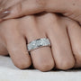 Classic round diamond wedding band