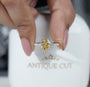 Lab-grown yellow diamond ring with layered detailing