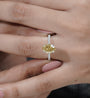 Yellow Oval Cut Diamond Ring