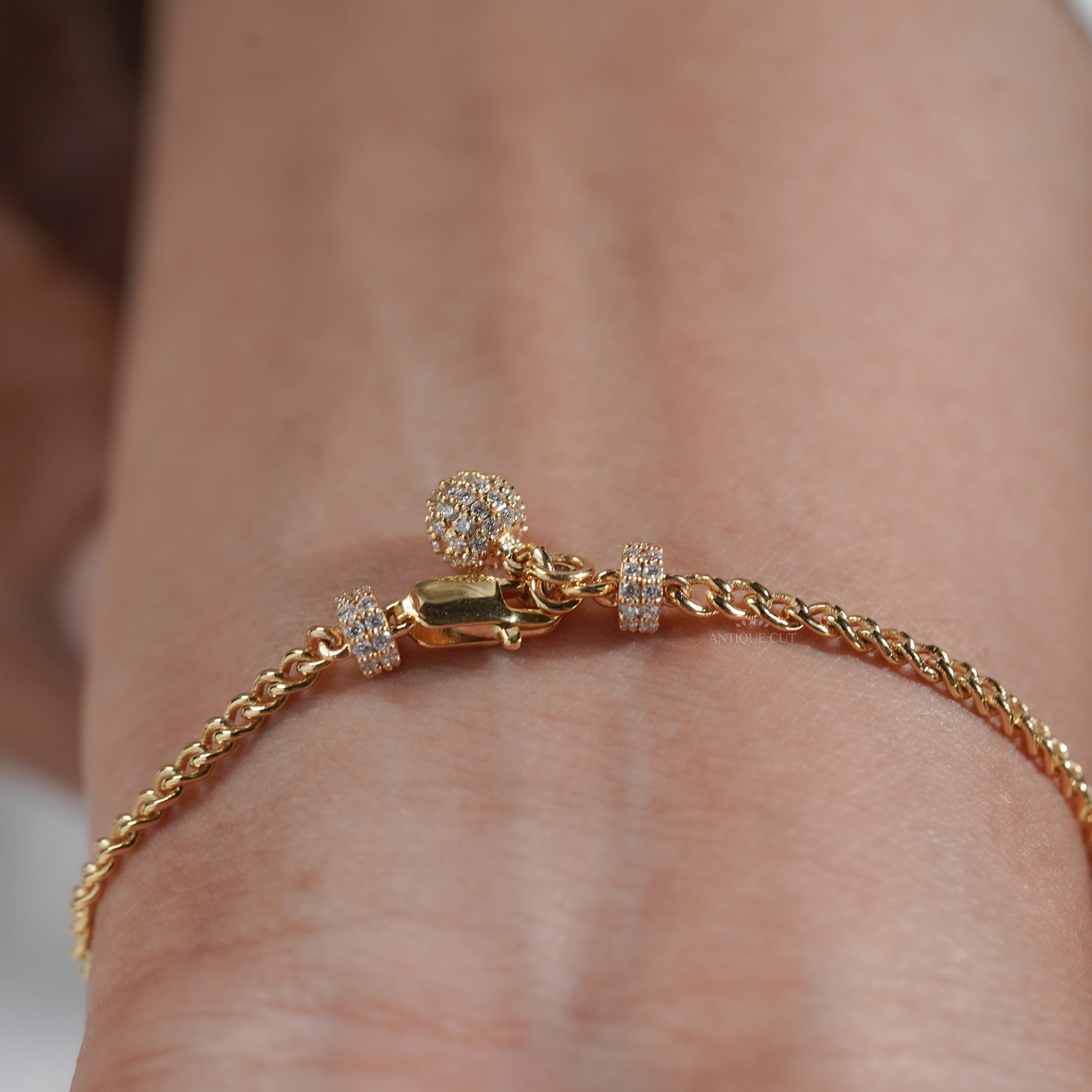 1.50tcw Diamond Charm Bracelet | Heart, Lock & Key | Round Cut | IGI Certified