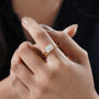 Sophisticated east west radiant cut diamond engagement ring