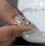 J letter lab grown diamond ring with bezel setting and yellow gold band
