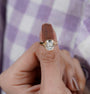 Lab grown radiant diamond engagement ring with claw prong setting