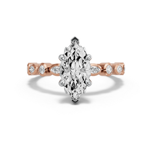 Image for Marquise Lotus Basket Ring with Alternating Marquise band