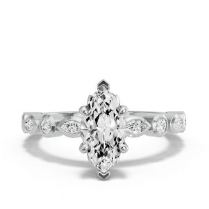 Image for Marquise Lotus Basket Ring with Alternating Marquise band