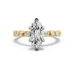 Image for Marquise Lotus Basket Ring with Alternating Marquise band