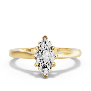 Image for Marquise Lotus Basket Ring with Knife Edge Cathedral band