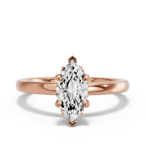 Image for Marquise Lotus Basket Ring with Solitaire band