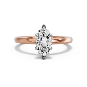 Image for Marquise Lotus Basket Ring with Solitaire band