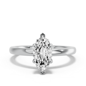 Image for Marquise Lotus Basket Ring with Solitaire band