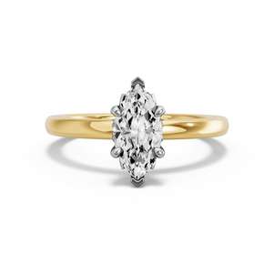 Image for Marquise Lotus Basket Ring with Solitaire band