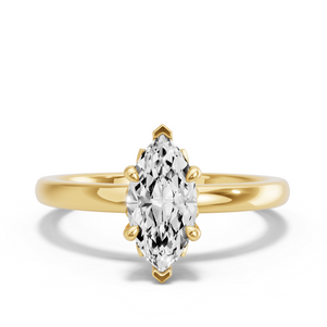 Image for Marquise Lotus Basket Ring with Solitaire band