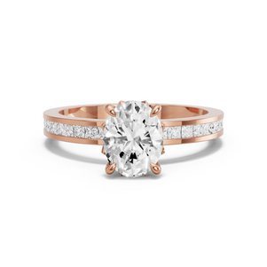 Image for Oval Lotus Basket Ring with Channel band
