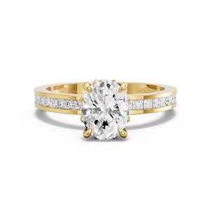 Image for Oval Lotus Basket Ring with Channel band