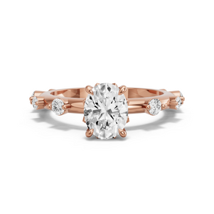 Image for Oval Lotus Basket Ring with Floating Station band