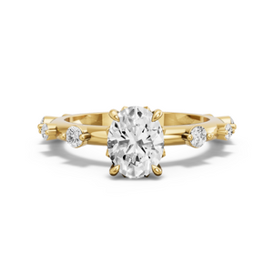 Image for Oval Lotus Basket Ring with Floating Station band