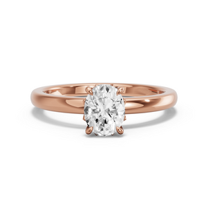 Image for Oval Lotus Basket Ring with Solitaire band