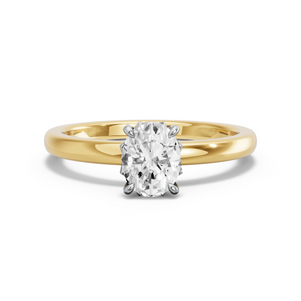 Image for Oval Lotus Basket Ring with Solitaire band