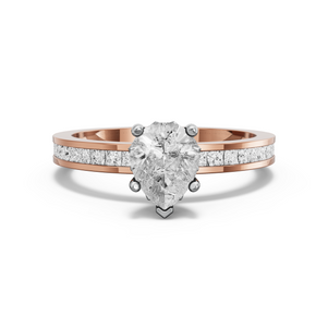Image for Pear Lotus Basket Ring with Channel band