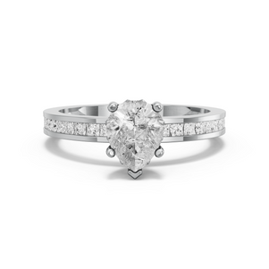 Image for Pear Lotus Basket Ring with Channel band