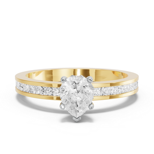 Image for Pear Lotus Basket Ring with Channel band