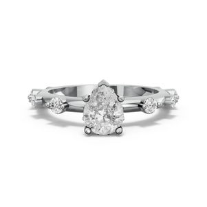 Image for Pear Lotus Basket Ring with Floating Station band