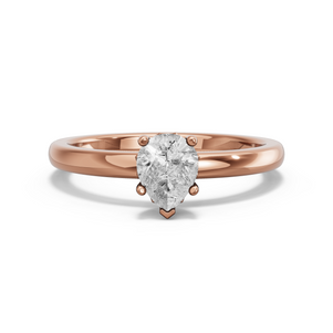 Image for Pear Lotus Basket Ring with Solitaire band