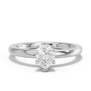 Image for Pear Lotus Basket Ring with Solitaire band