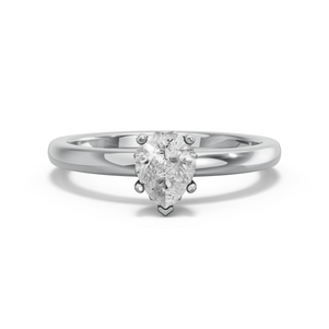 Image for Pear Lotus Basket Ring with Solitaire band
