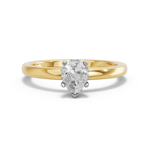 Image for Pear Lotus Basket Ring with Solitaire band