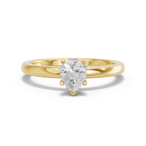 Image for Pear Lotus Basket Ring with Solitaire band