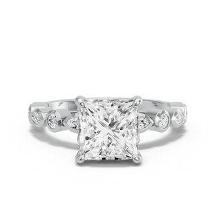 Image for Princess Lotus Basket Ring with Alternating Marquise band