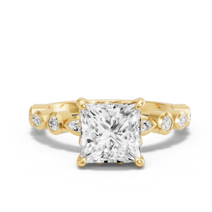 Image for Princess Lotus Basket Ring with Alternating Marquise band