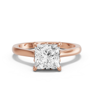 Image for Princess Lotus Basket Ring with Knife Edge Cathedral band
