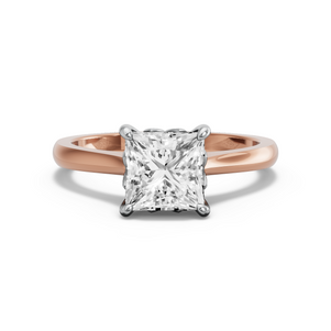 Image for Princess Lotus Basket Ring with Knife Edge Cathedral band